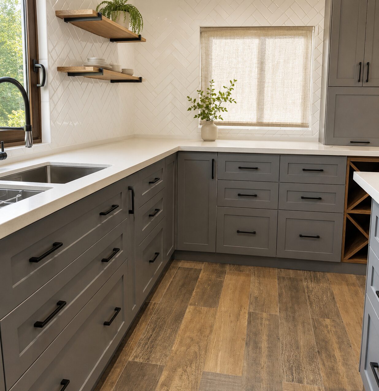 Cocina en L Ébano Muebles