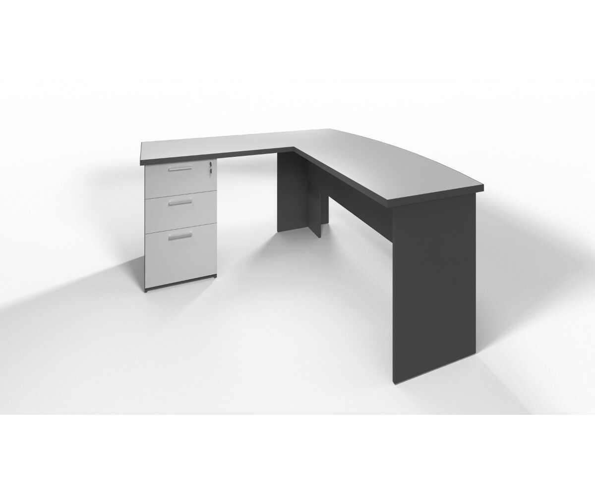Escritorio en L Ébano Muebles