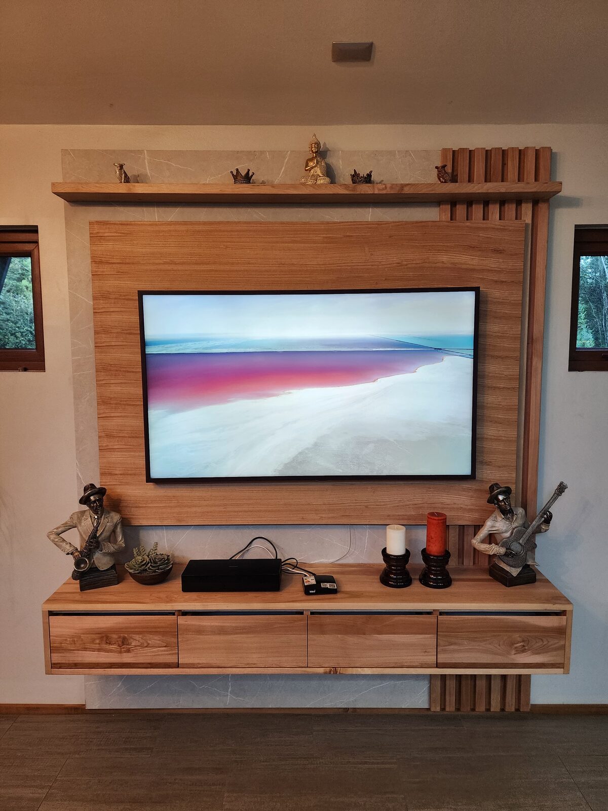 Rack de TV Ébano Muebles
